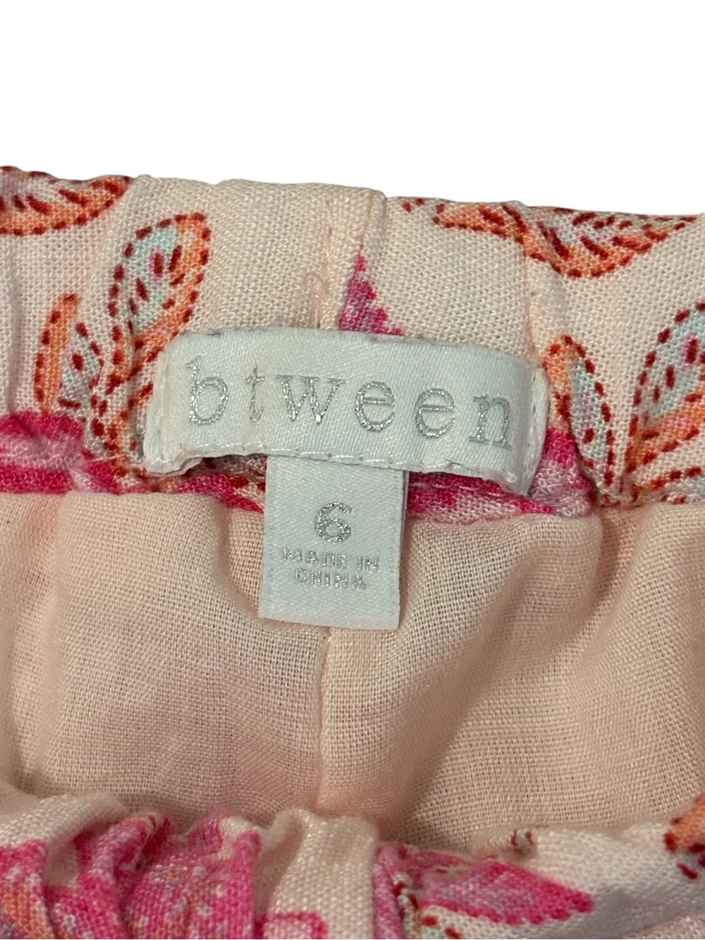 Girls floral pink sleeveless top and pants set